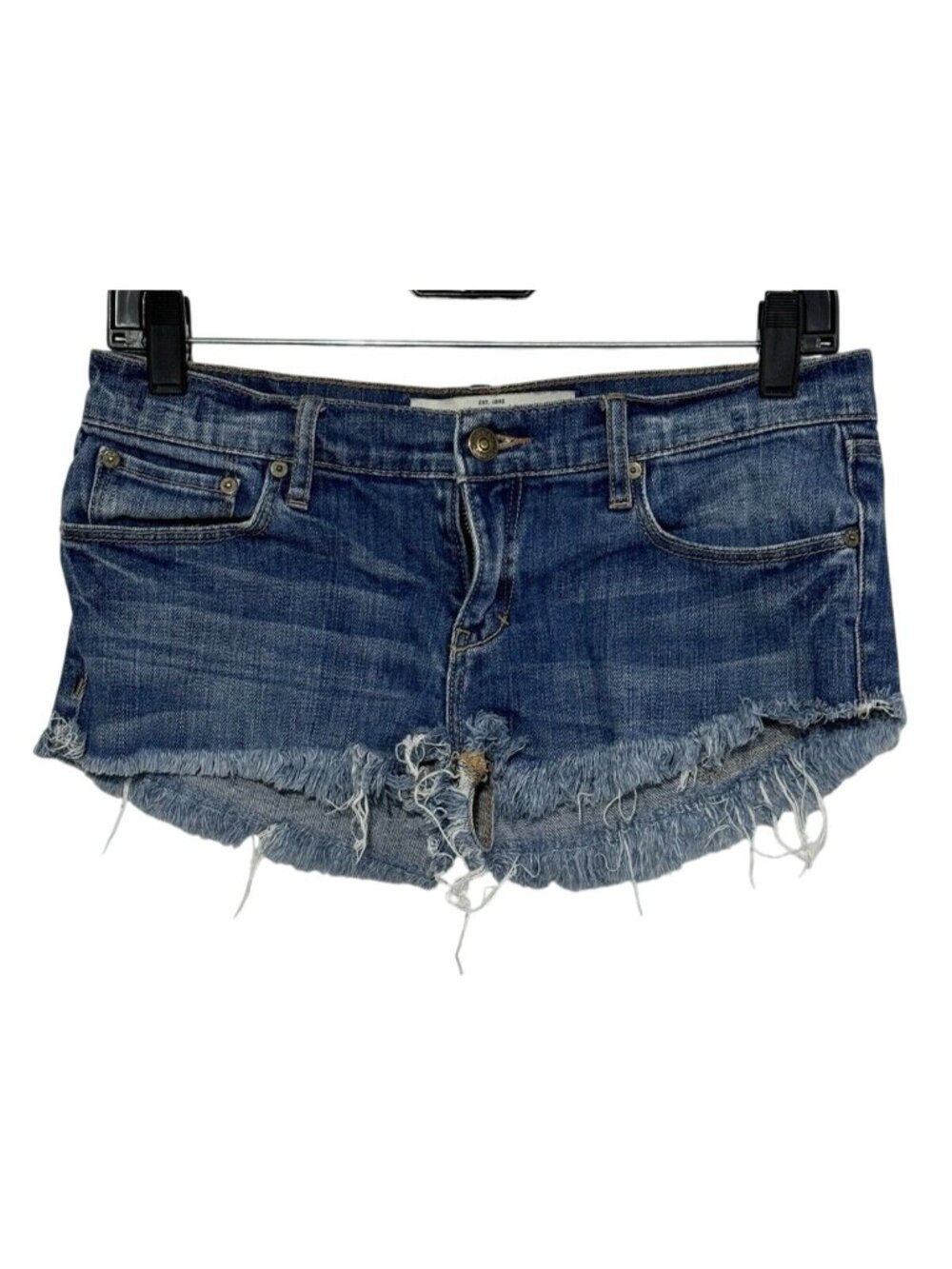Abercrombie & Fitch Perfect Stretch Erin Distressed Denim Shorts Size 2L